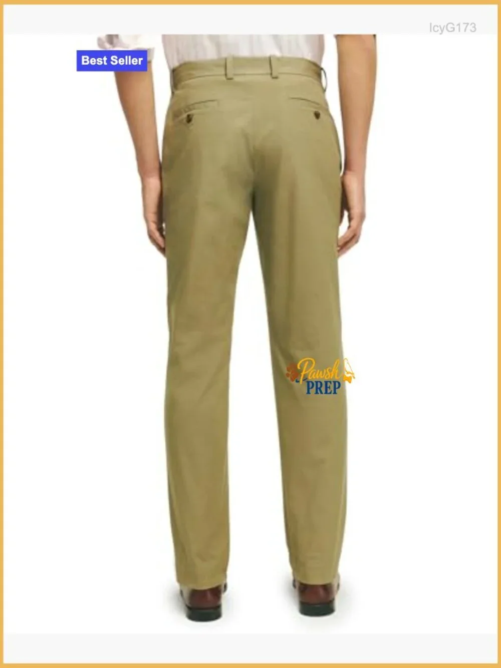 Stretch Supima Cotton Poplin Chino Pants Slim Fit 36W 34L